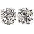 14k White Gold 1/2ct TDW Diamond Stud Earrings (H-I-J/ I2)