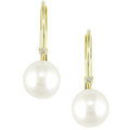 14-kt. Diamond 6.5-7 mm Cultured Akoya Pearl Earrings