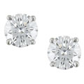 14k Gold 1 1/2ct TDW Round Diamond Stud Earrings (G-H, I1-I2)