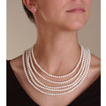 Freshwater Cultured Pearl 100 inch Strand with Earrings (5-5.5mm)