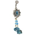 Turquoise Dangle Curved Barbell