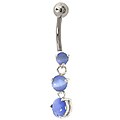 Triple Cats Eye Curved Barbell