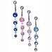 Crystal Drops Curved Barbell