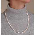 14k Cultured Akoya Pearl Necklace (7.5-8mm/24in)