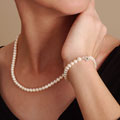 Freshwater Cultured Pearl Strand and Bracelet Set (5-6mm/18in/7in)