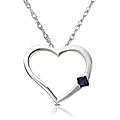 14k Sapphire Heart Pendant