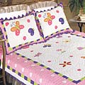 Blooms and Butterflies Cotton Five Piece Quilt Set