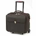 Espresso Brown Leather Wheeled Case