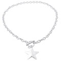 Sterling Silver Star Toggle Necklace