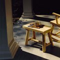 Rustic Adirondack Log Pole Bench