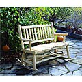 Rustic Adirondack Cedar Log Rocking Settee