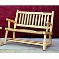 Rustic Adirondack Cedar Log Settee