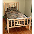 Rustic Log Pole Cedar Adirondack Quilt Bed (Twin)
