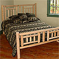 Rustic Log Pole Cedar Adirondack Quilt Bed (Full)