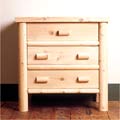 Rustic Log Adirondack Cedar Three Drawer Dresser