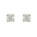 14k Gold 1/10ct TDW Round Diamond Stud Earrings (J-K, I2-I3)