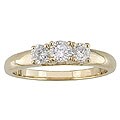 14k Gold 1/2ct TDW Diamond Three-Stone Ring (H-I-J, I1-I2)