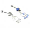 Surgical Steel Exotic Hoop Barbell Belly Ring