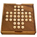 Handcrafted Peg-jumping Solitaire Game