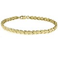 14k Gold 7-inch Leaf Bracelet