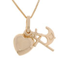 14k Yellow Gold Faith, Hope, Charity Charm