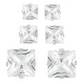 Sterling Silver CZ Princess Earring Set (3 pair)
