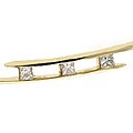 14k Gold  2/5ct TDW Princess Diamond Bangle (G, SI)