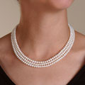 Triple-strand Cultured Freshwater Pearl Necklace