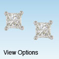 14k Gold 2/5ct Princess-cut Diamond Stud Earrings (I-J, I1-I2)