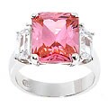 Sterling Silver Pink CZ Fashion Ring