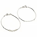 Sterling Silver Two-piece Toddler Bracelet Set