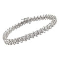 14k White Gold 3ct Diamond Tennis Bracelet (I-J, I2-3)