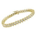 14k Yellow Gold 3ct Diamond Tennis Bracelet (I-J, I2-3)