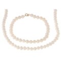 Freshwater Pearl Necklace Bracelet Set