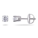 14k White Gold 1/2ct TDW Round Diamond Stud Earrings (I-J/ I2-I3)