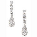 Sterling Silver CZ Drop Earrings