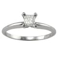 14k Gold 1/3ct TDW Princess Diamond Solitaire Ring (H-J, SI2-I1)