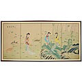 Ladies in the Garden Silkscreen (China)