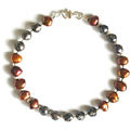 Grey & Brown Fresh Water Pearls Bracelet (USA)