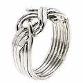 Sterling Silver 6-piece Designer Puzzle Ring