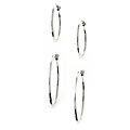 Sterling Silver Hoop Earring Set