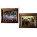 Monet Artist's Garden Framed Canvas Art Collection