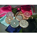 Set of 6 Purse Mirrors with Satin Pouches (India)