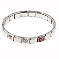 Stainless Steel Italian-style Steel Charm Bracelet