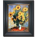 Monet Sunflowers Framed Canvas