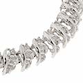14k White Gold 3ct TDW Diamond Swirl Bracelet (I, I2)