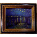 Van Gogh Starlight Over the Rhone Framed Canvas
