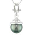 Sterling Silver Cultured Tahitian Pearl Drop Pendant