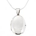 Sterling Silver Oval Locket Pendant