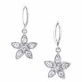 Sterling Silver Cubic Zirconia Floral Earrings